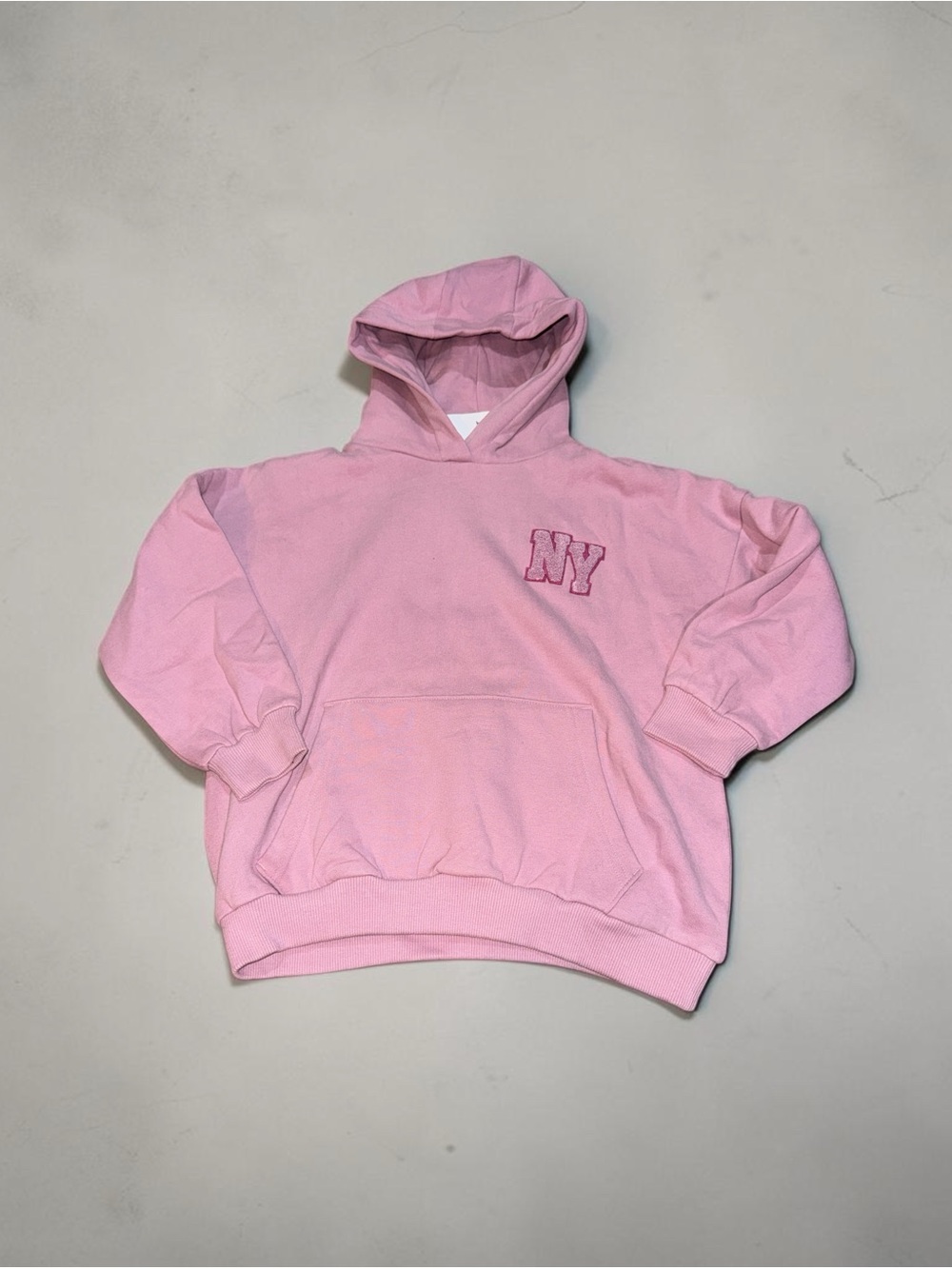 Girls Blush Pink Hoodie (8) NEW